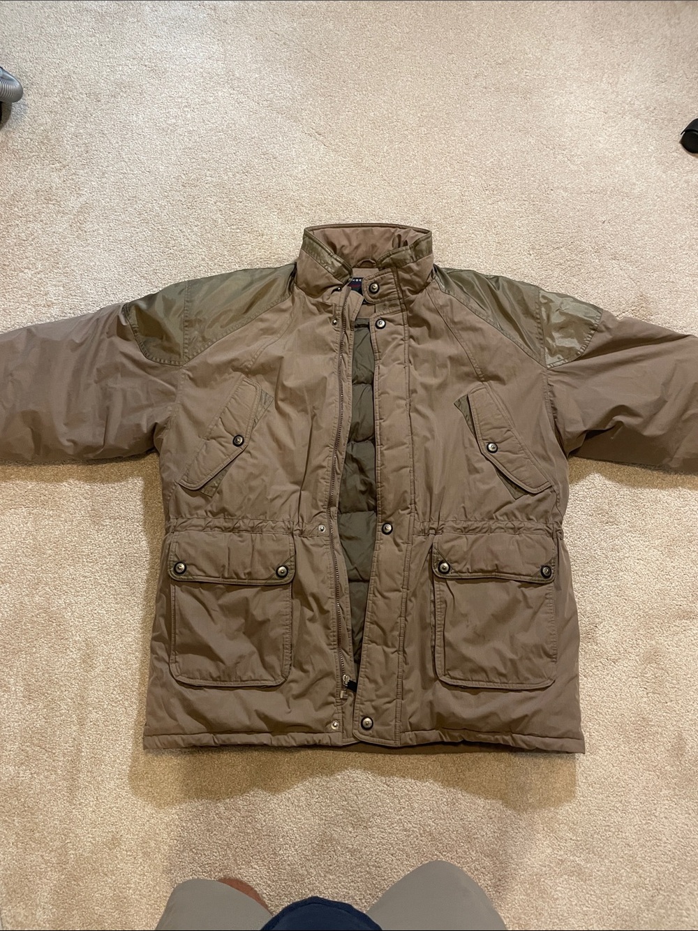 Vintage Members Only Olive Green Quilted Down Field Jacket